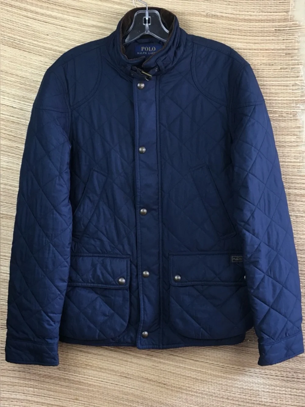 Polo Ralph Lauren Navy Diamond Quilted Jacket - Size S